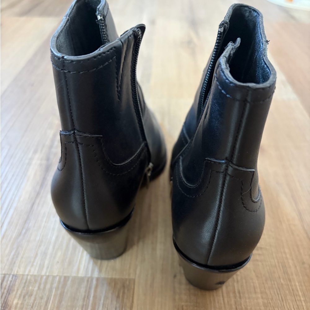 Paige black leather western booties size 6.5 - Picture 5 of 7